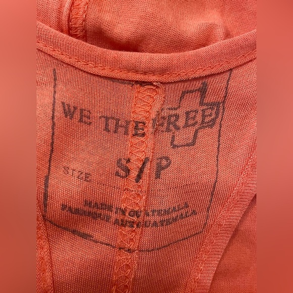 Free People Orange Tank Top Small - Picture 5 of 6
